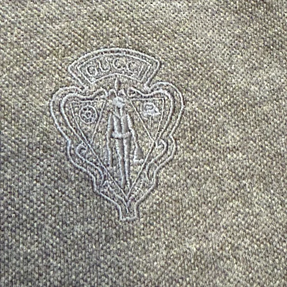 Gucci Mens Grey Long Sleeve Quarter Button Polo XXL - Picture 3 of 9